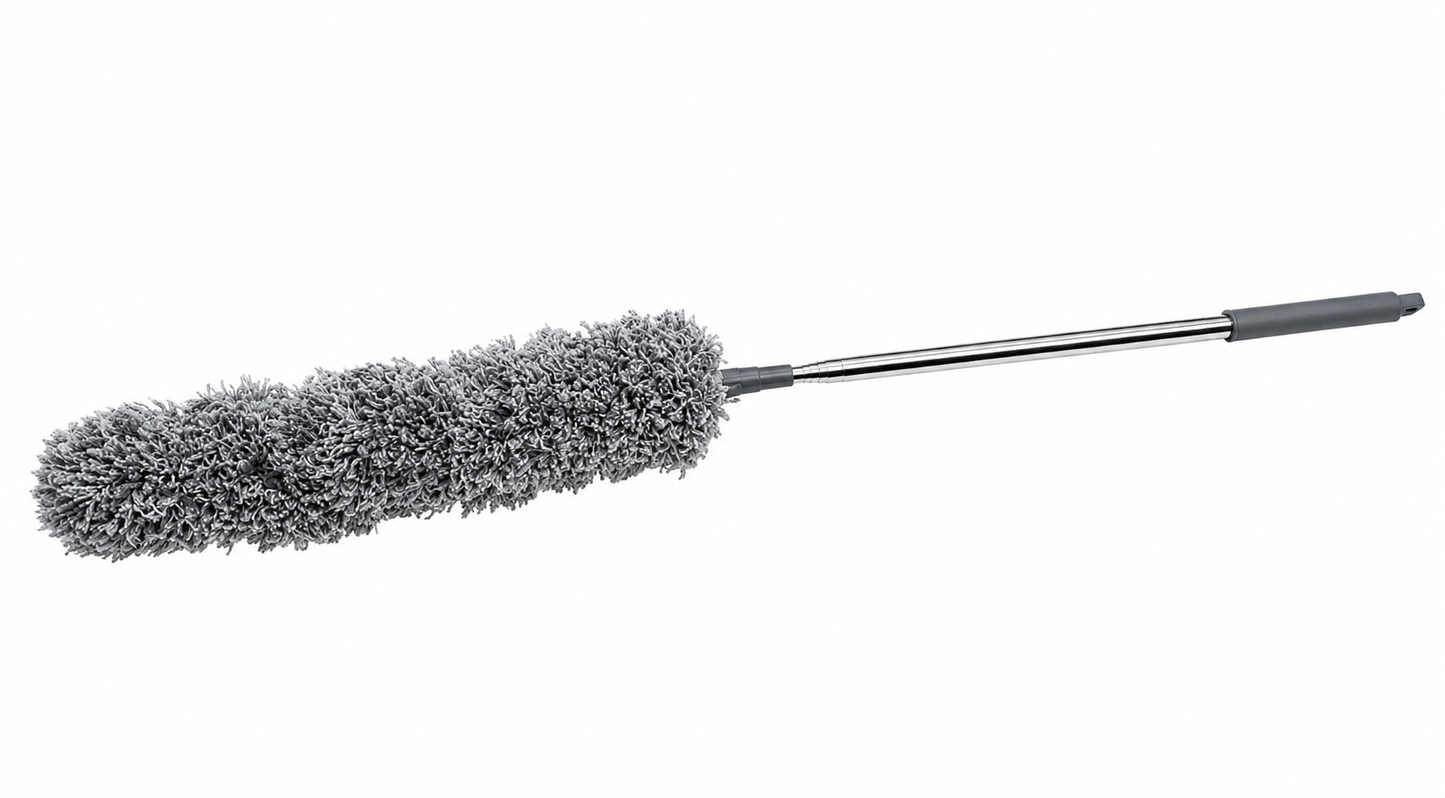 Super Long Handle 100-Inch Microfiber Dusting Duster | 360° Rotating Telescopic Stainless Steel Pole