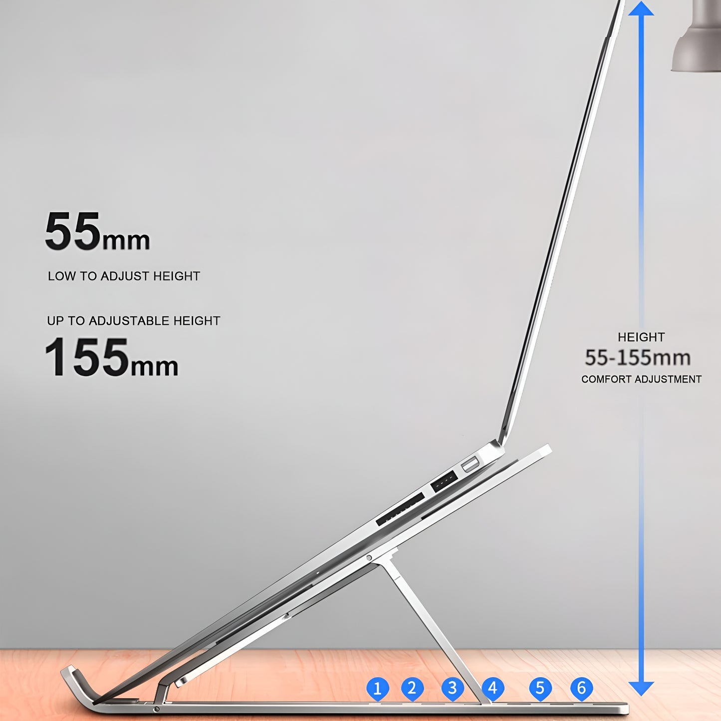 Premium Metal Multi-Angle Laptop Stand – Adjustable & Foldable 💻✨