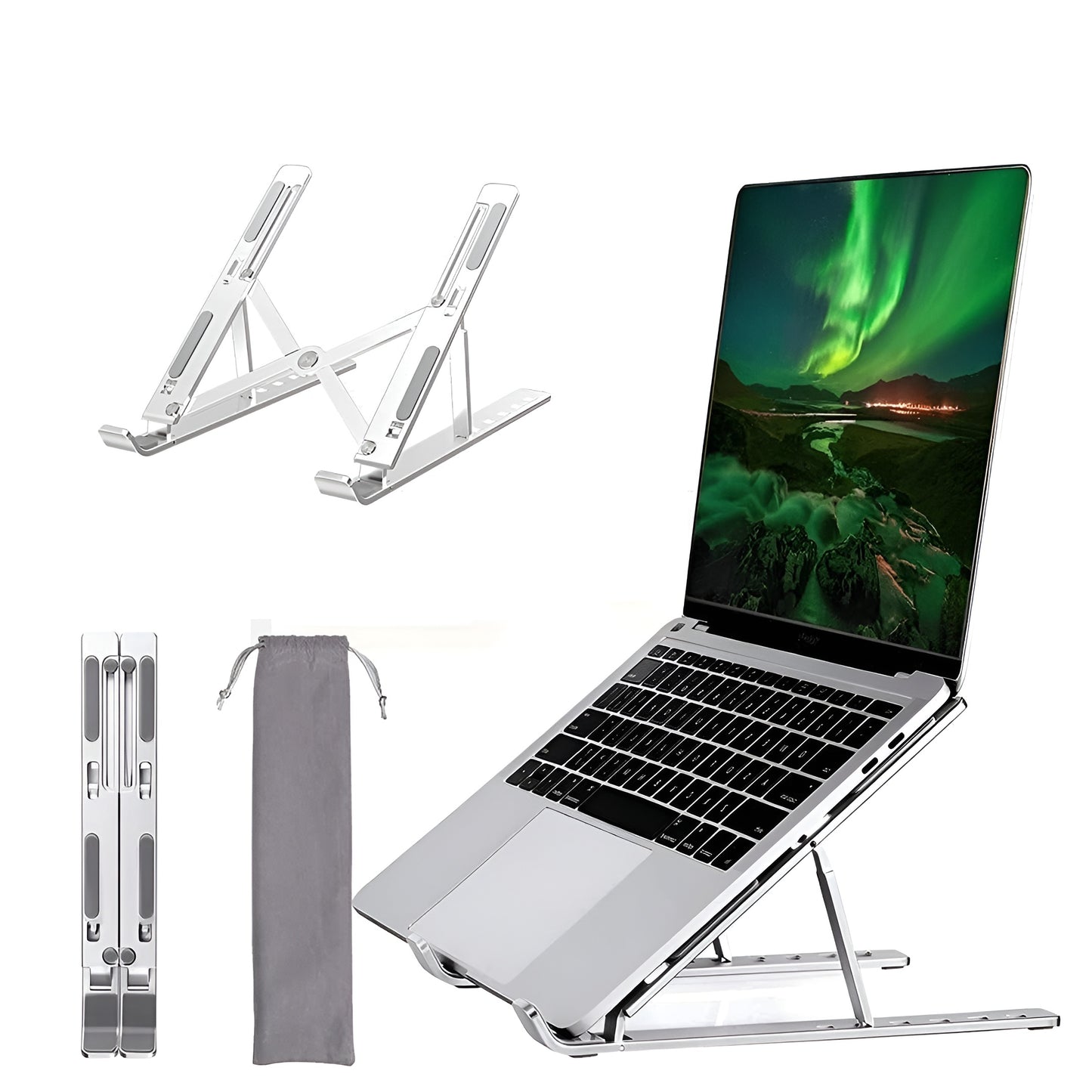 Premium Metal Multi-Angle Laptop Stand – Adjustable & Foldable 💻✨